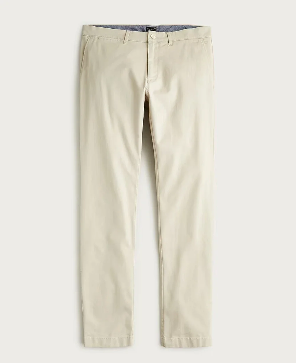 J.Crew Men's Beige Slim Fit Flat Front Chino Pants 34
